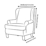 Wingback Chair Cover Stretch Armchair Wing Chair Slipcover Wing Back Chair Cover -Style 4