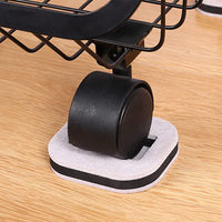 10Pcs Anti Running Felt Caster Cups Pulley Chair Mat Furniture Wheels Pads Square