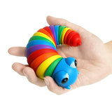 2Pcs 3D Printed Articulated Fidget Slug Sensory Snails Toys Home Decor