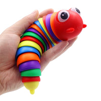 2Pcs 3D Printed Articulated Fidget Slug Sensory Snails Toys Home Decor