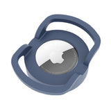 FancyGrab 2Pcs Silicone Tracker Protective Case for Pet Collar Compatible with Apple Airtag Black and Dark Blue