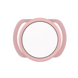 FancyGrab 2Pcs Silicone Tracker Protective Case for Pet Collar Compatible with Apple Airtag Pink and White