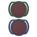 FancyGrab 2Pcs Silicone Tracker Protective Case for Pet Collar Compatible with Apple Airtag Dark Blue and Green