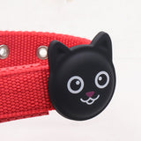 Silicone Tracker Protective Case for Pet Collar Compatible with Apple Airtag Black