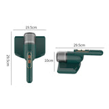 Handheld Vacuum Cleaner Wireless Dust Mite Removal Instrument Bed Mattress Cleaner-Green