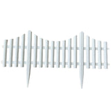 6 Pieces Plastic White Edgings Garden Picket Fence Landscape Flowerbeds Borders