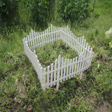 6 Pieces Plastic White Edgings Garden Picket Fence Landscape Flowerbeds Borders