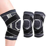 FancyGrab Gym Knee Pads Sport Knee Sleeve Knee Support Brace Grey