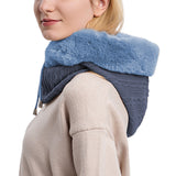 FancyGrab Women Winter Neck Warmer Hat Hooded Ski Snood Scarf Ski Face Mask Navy Blue