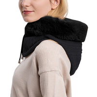 FancyGrab Women Winter Neck Warmer Hat Hooded Ski Snood Scarf Ski Face Mask Black