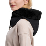 FancyGrab Women Winter Neck Warmer Hat Hooded Ski Snood Scarf Ski Face Mask Black