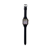 Women Leather Watch Band Compatible with Apple iWatch 7 Series Black-8cm