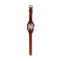 Women Leather Watch Band Compatible with Apple iWatch 7 Series Brown-12cm