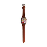 Women Leather Watch Band Compatible with Apple iWatch 7 Series Brown-12cm