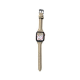 Women Leather Watch Band Compatible with Apple iWatch 7 Series Apricot-12cm
