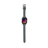 Women Leather Watch Band Compatible with Apple iWatch 7 Series Grey-8cm