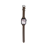 Women Leather Watch Band Compatible with Apple iWatch 7 Series Dark Brown-8cm