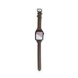 Women Leather Watch Band Compatible with Apple iWatch 7 Series Dark Brown-8cm