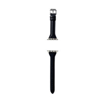 Women Leather Watch Band Compatible with Apple iWatch 7 Series Black-8cm