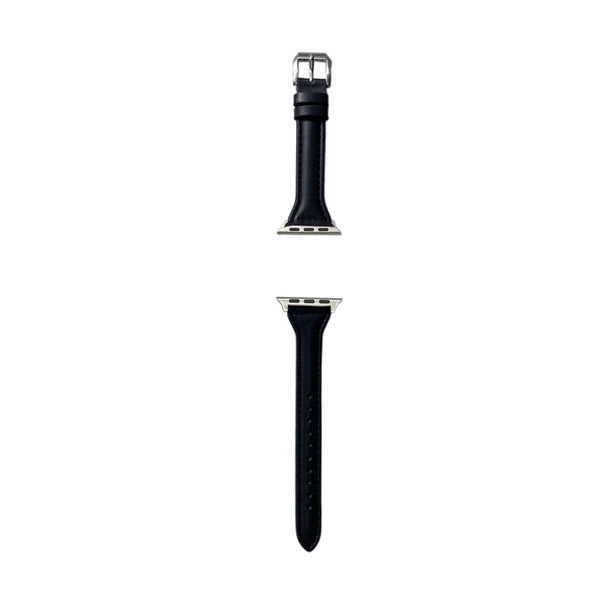 Women Leather Watch Band Compatible with Apple iWatch 7 Series Black-8cm