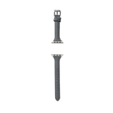 Women Leather Watch Band Compatible with Apple iWatch 7 Series Grey-8cm