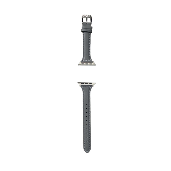 Women Leather Watch Band Compatible with Apple iWatch 7 Series Grey-8cm