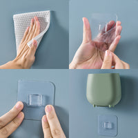 Toilet Brush and Holder Wall Mounted Soft Bristles Home Bathroom Cleaning Brush Blackish Green