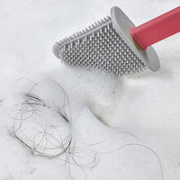 Toilet Brush and Holder Wall Mounted Soft Bristles Home Bathroom Cleaning Brush Red