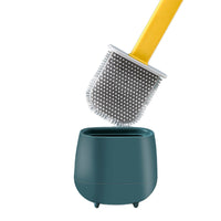 Toilet Brush and Holder Wall Mounted Soft Bristles Home Bathroom Cleaning Brush Yellow