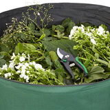Set of 2 Pack Garden Waste Bags Grass Leaves Storage Bags with Lids and Handles-Large