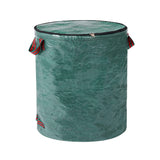 Set of 2 Pack Garden Waste Bags Grass Leaves Storage Bags with Lids and Handles-Medium