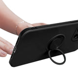 Phone Case Cover For iPhone13 Pro with Ring Holder Lanyard Black