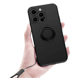 Phone Case Cover For iPhone13 Pro with Ring Holder Lanyard Black