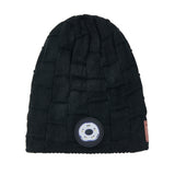 Bluetooth Beanie Hat with Light Wireless Stereo Headphone Black