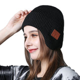 Bluetooth Beanie Hat with Wireless Stereo Headphone Black