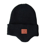 Bluetooth Beanie Hat with Wireless Stereo Headphone Black