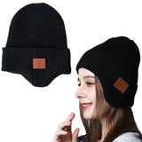 Bluetooth Beanie Hat with Wireless Stereo Headphone Black