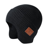 Bluetooth Beanie Hat with Wireless Stereo Headphone Black