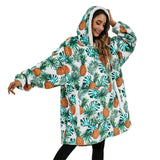 FancyGrab Sherpa Blanket Hoodie Blanket Hooded Blanket Oversized Wearable Throw Blanket Green