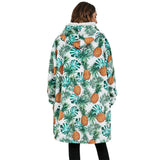 FancyGrab Sherpa Blanket Hoodie Blanket Hooded Blanket Oversized Wearable Throw Blanket Green