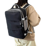 Water Resistant Mommy Bag Diaper Bag Travel Backpack Laptop Bag with USB Port Black