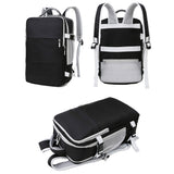 Water Resistant Mommy Bag Diaper Bag Travel Backpack Laptop Bag with USB Port Black