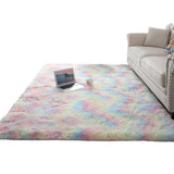 Dye Fluffy Plush Rug Floor Carpet Floor Mat Bedroom Decor Home Decoration 160 x 200cm-Colorful