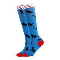 FancyGrab 3 Pairs of Compression Stockings Sports Compression Socks Anti-Fatigue Travel Running Socks Style 2