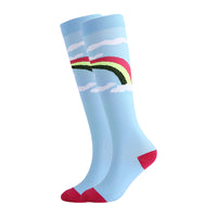 FancyGrab 3 Pairs of Compression Stockings Sports Compression Socks Anti-Fatigue Travel Running Socks Style 2