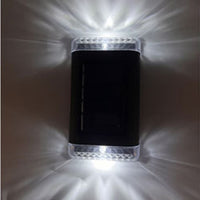 4Pcs Solar Step Lights Wall Lamp Garden Yard Light Outdoor Decor-White