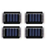 4Pcs Solar Step Lights Wall Lamp Garden Yard Light Outdoor Decor-Warm