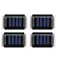 4Pcs Solar Step Lights Wall Lamp Garden Yard Light Outdoor Decor-White
