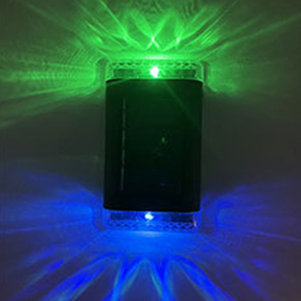 4Pcs Solar Step Lights Wall Lamp Garden Yard Light Outdoor Decor-Multicolor