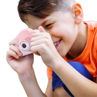 Kids Dual Camera HD Action Camera Digital Camera with Video Recorder-Pink